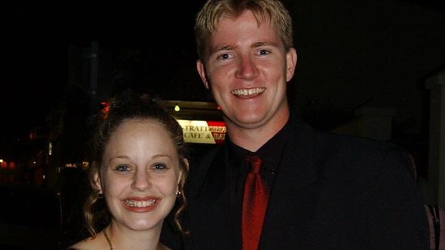 Jaynie Little & Clint Hodges on Flinders Street East Picture: Bryan Lynch ad046022