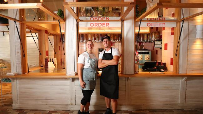 General manager Brittnie Wyld and operation manager Thom Gunter in the new Rnudle Mall store. Picture: Tait Schmaal