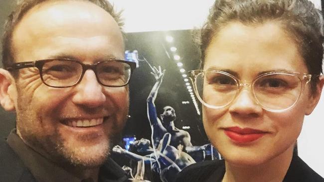 The photograph that Federal Greens MP Adam Bandt posted where he described his wife Claudia Perkins as “hot”. (Pic: Supplied)