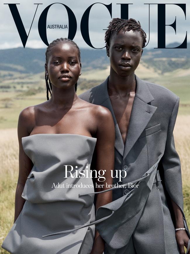 International supermodel Adut Akech (left), with her brother Bior, has shared her favourite Adelaide haunts.