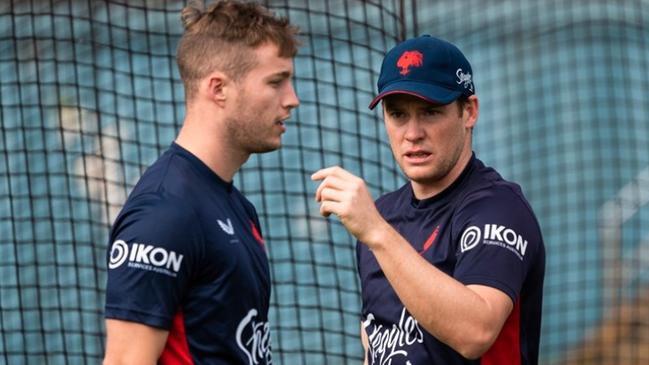 Luke Keary during Roosters training ahead of his return form an ACL injury in 2022, Source: Sydney Roosters,