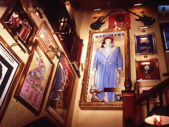 Interior of Hard Rock Cafe, Sydney, in the 1990s.