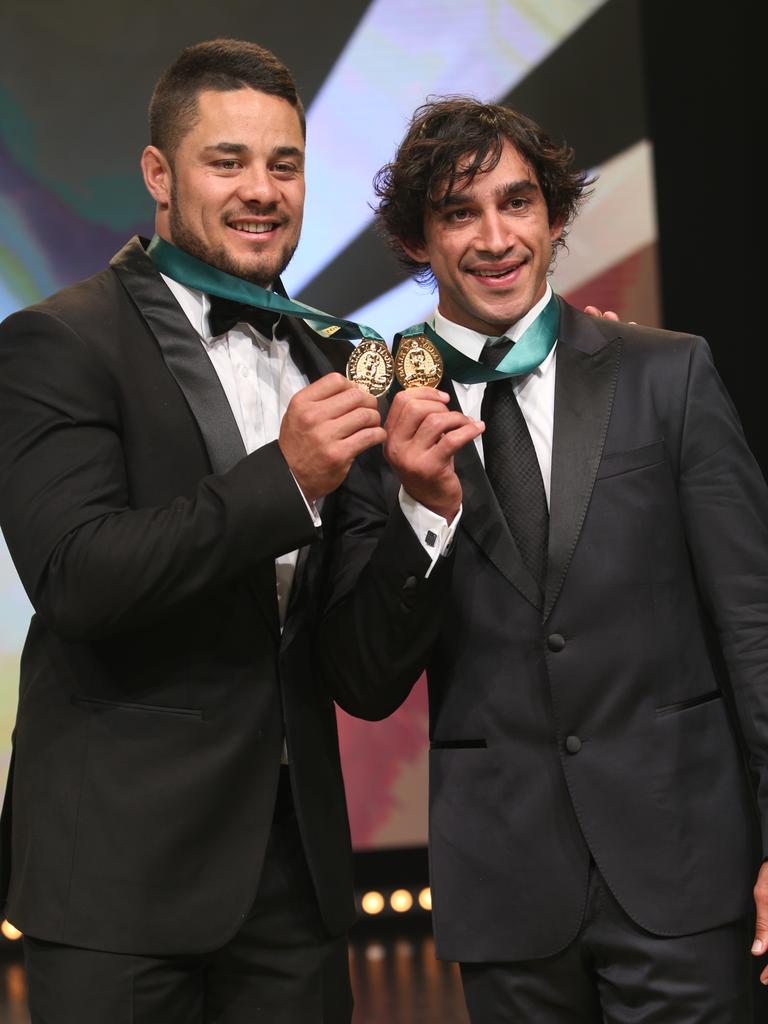 2014: The season was yet to begin when Thurston received his first trophy of 2014: another Golden Boot Award.<br/>It was Thurston’s second Golden Boot in three years, and in a year featuring his 200th NRL game for the Cowboys and becoming topscorer in State of Origin, Thurston played arguably the best football of his career to date.<br/>The season was also notable for Thurston’s switch from five-eighth to halfback for the first time since 2012, a move he made following the Origin series, and he has stayed at No.7 ever since.<br/>Another controversial finals’ exit followed, this time against the Roosters, but Thurston capped off the year with his third Dally M medal, which he shared with Jarryd Hayne.