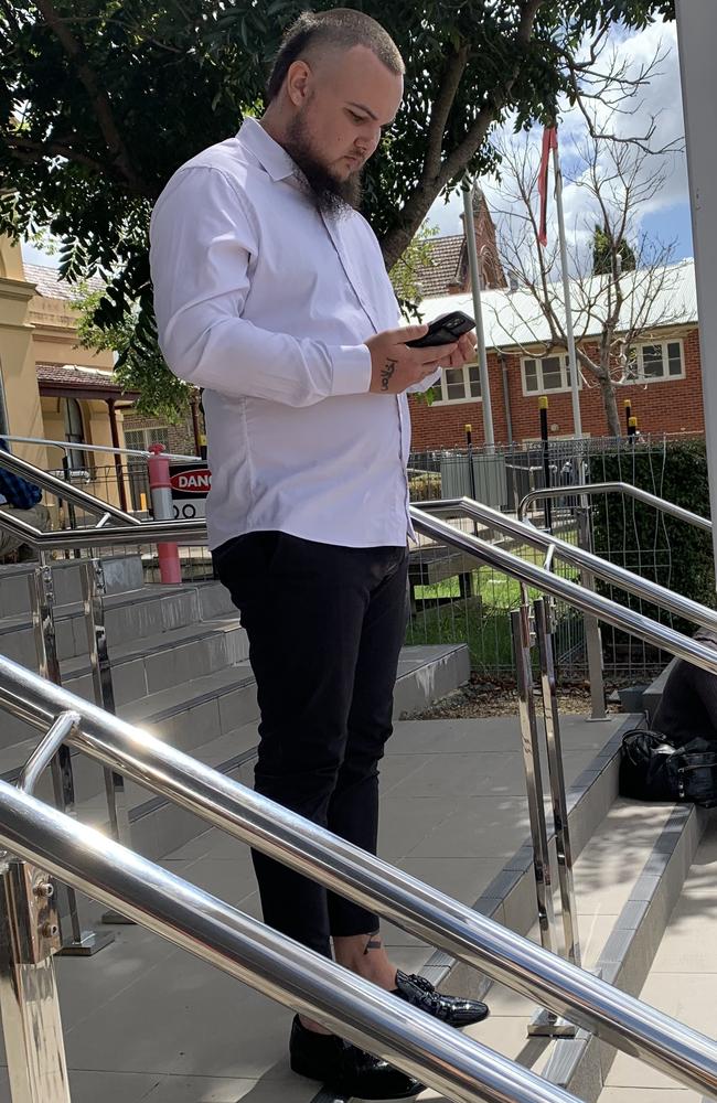 Luke Mansell outside Taree Local Court on February 15.