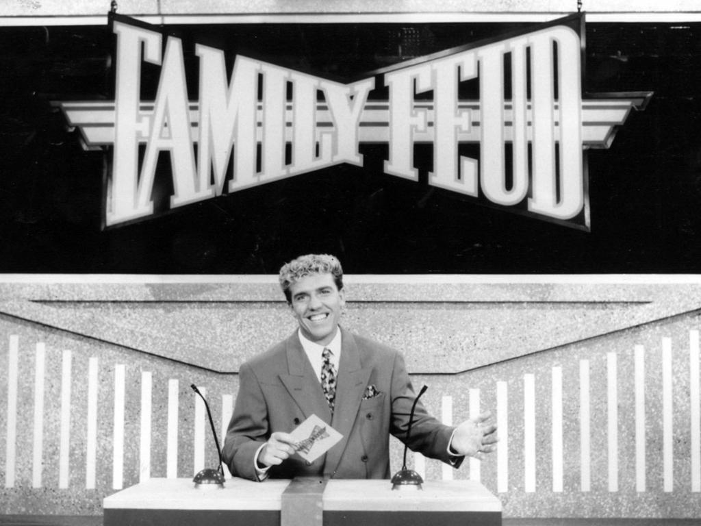 Rob Brough, presenter of TV game show ‘Family Feud’ at the Seven Network studios in Brisbane in the 1990s.