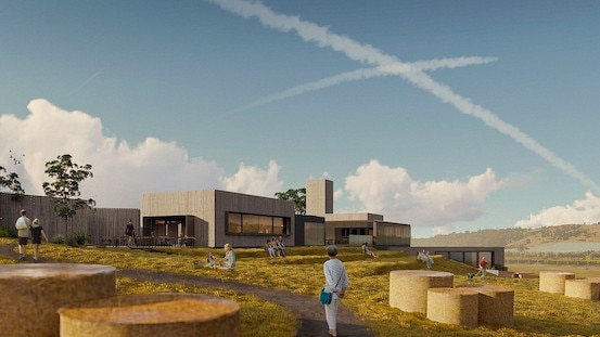 Renders of what the new Devil's Corner cellar door expansion will look like. Picture: Supplied