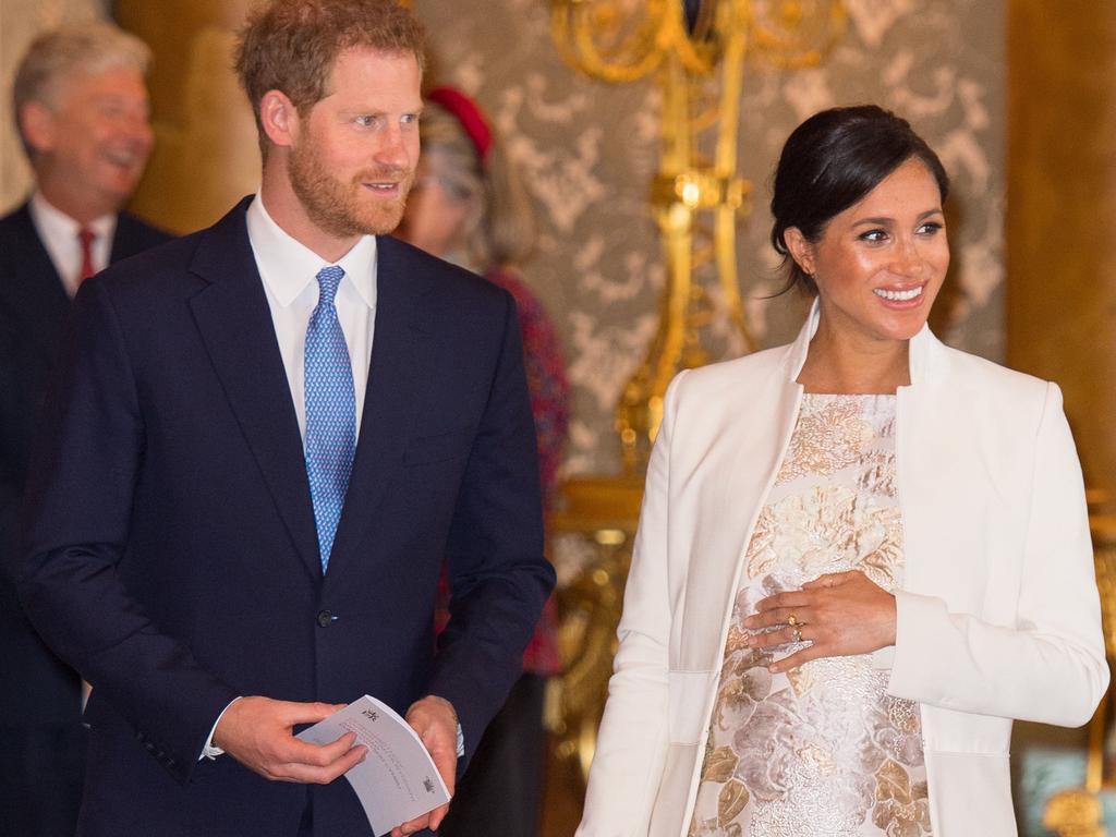 Prince Harry and Meghan Markle in March 2019 when Meghan was pregnant with Archie. Picture: Dominic Lipinski / POOL / AFP.