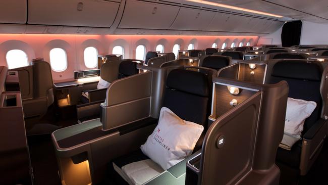 Business class on the Qantas Boeing 787-9 Dreamliner.