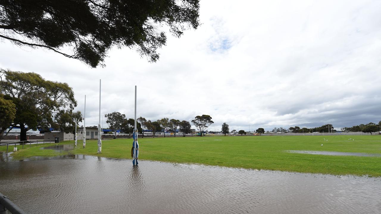 South Barwon ovals are flooded again. Picture: David Smith