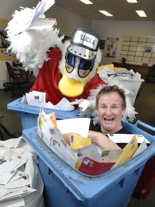 Gilbert with Hey Hey’s Plucka Duck.