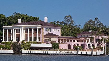 The sprawling but rundown “Pink Palace’’ at 62 Wynnum Rd.