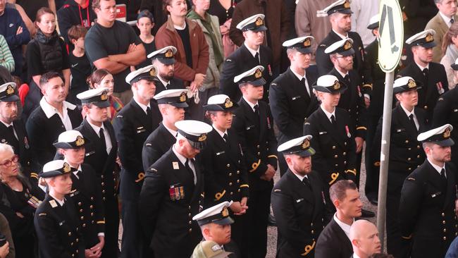 The dawn Anzac Day service at North Bondi. Picture: John Grainger