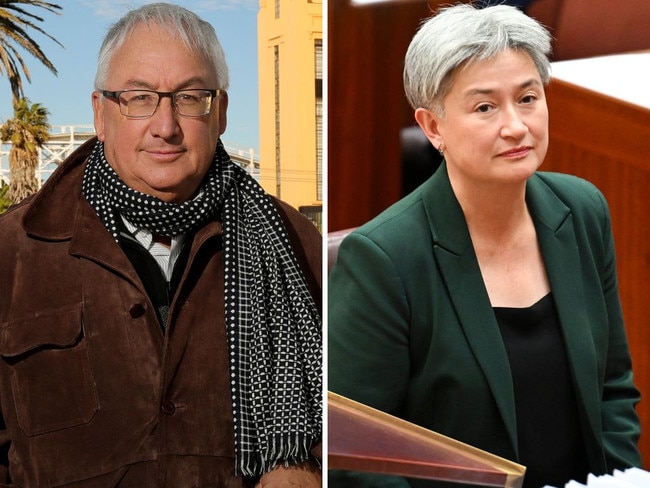 Former Labor MP Michael Danby, left, and Penny Wong. Picture: Stuart McEvoy