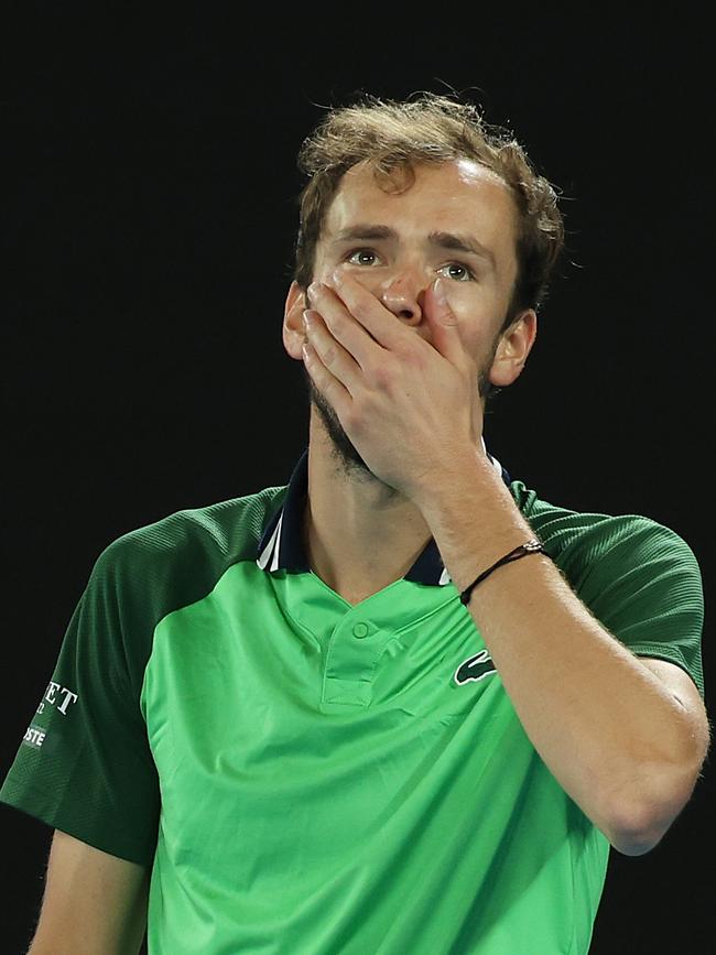 Medvedev will be hoping it’s third time lucky. (Photo by Daniel Pockett/Getty Images)