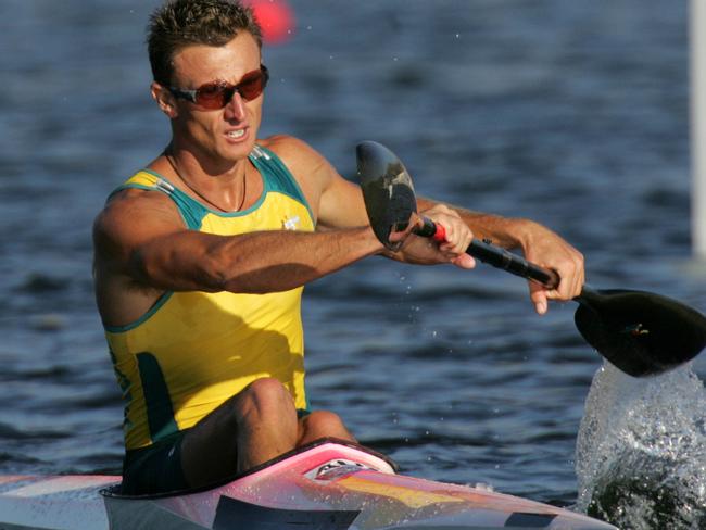 Nathan Baggaley on way to silver at the Athens Olympic Games in 2004. Picture: Phil Hillyard