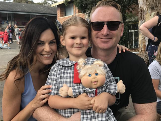 Lola with her parents Amelia and Glenn.