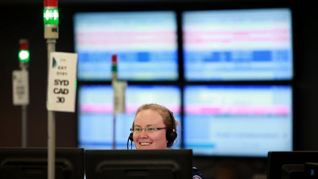 ***WARNING - SUNDAY TELEGRAPH SPECIAL - SEE JEFF DARMANIN BEFORE USE*** Therapy dogs have been visiting the NSW Ambulance call centre in Alexandria to help reduce the stress levels of Triple 0 operators and dispatchers after dealing with stressful calls and situations on a daily basis. Picture: Toby Zerna