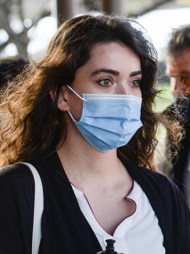 Jessica Hoy leaves the District Court after reading a victim impact statement. Picture: NCA NewsWire / Brenton Edwards