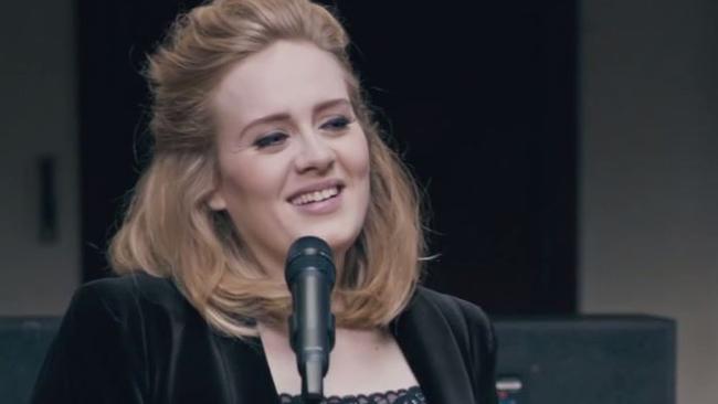 Adele singing 'When We Were Young' Live at The Church studios. Picture: Supplied