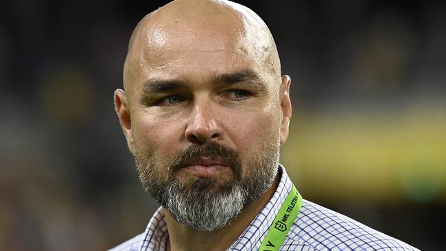 TOWNSVILLE, AUSTRALIA - MAY 13: Cowboys coach Todd Payten looks on at the end of the round 11 NRL match between North Queensland Cowboys and St George Illawarra Dragons at Qld Country Bank Stadium on May 13, 2023 in Townsville, Australia. (Photo by Ian Hitchcock/Getty Images)