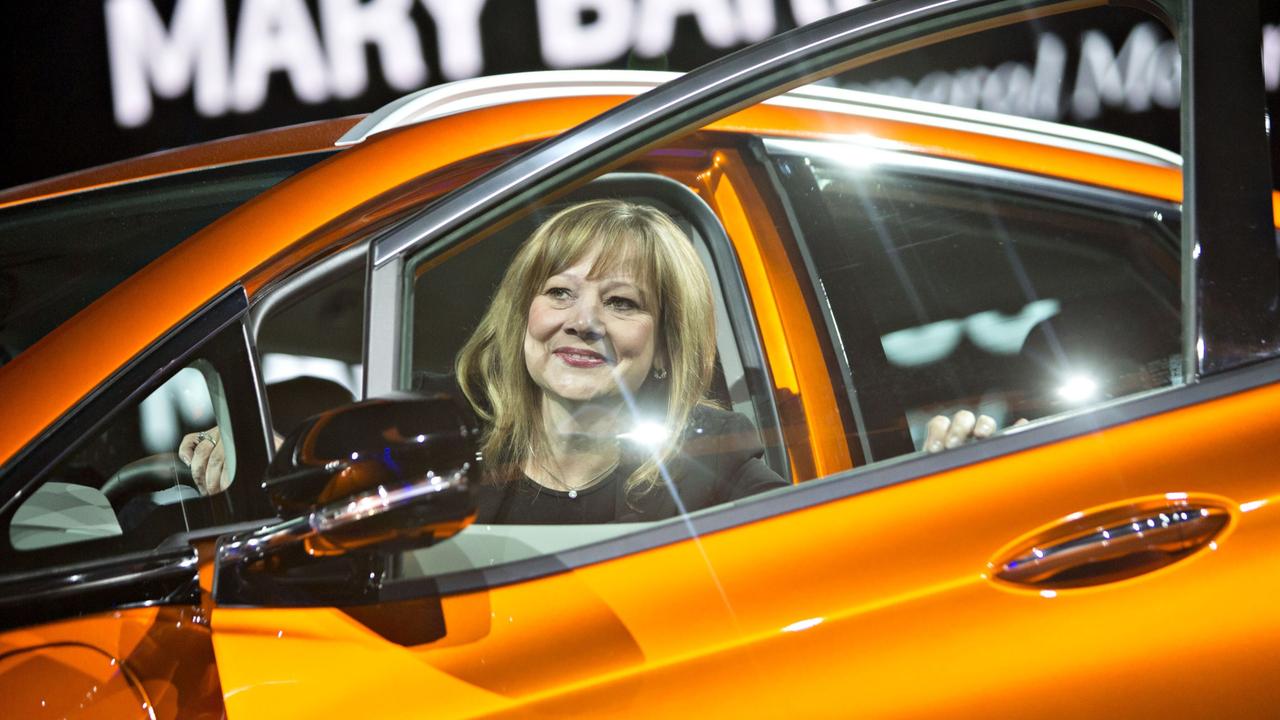 GM boss Mary Barra said the company was aiming to become carbon-neutral. Picture: Daniel Acker, Bloomberg.