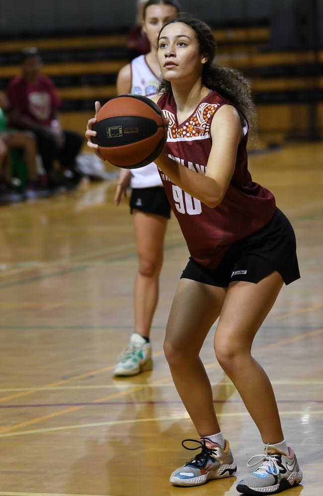 Cheyenne Bobongie in action. Picture: Basketball Queensland