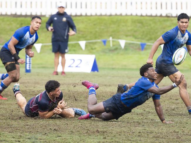 GPS Rugby Nudgee vs The Southport School.  Nudgee #12 Lastus Auakai. Saturday, July 25, 2020 - Picture: Renae Droop