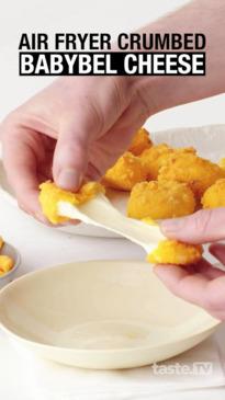 Air fryer crumbed Babybel cheese