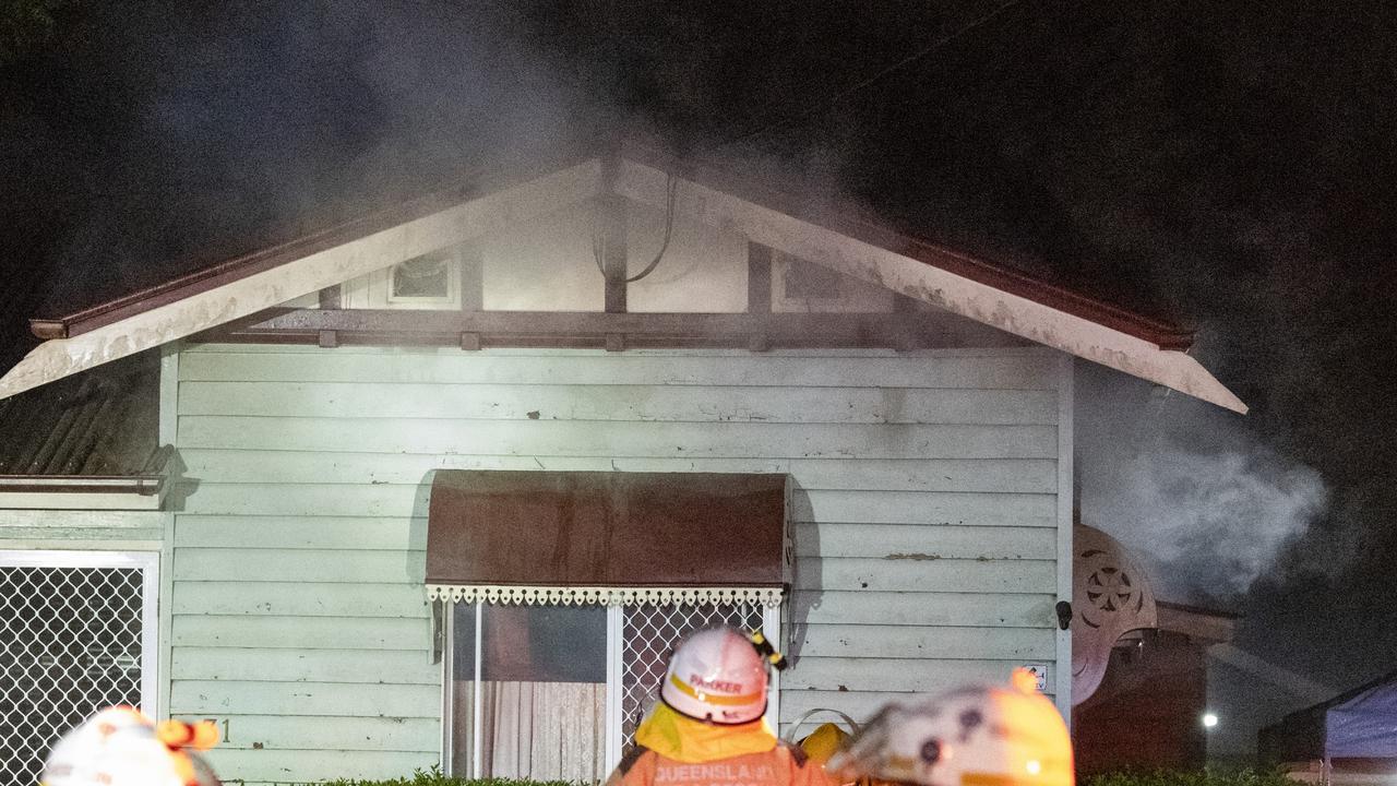 Emergency services attend a house fire in Newtown, Thursday, September 28, 2023. Picture: Kevin Farmer