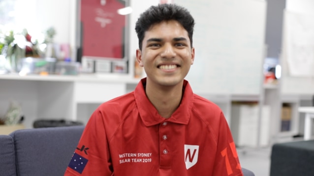 Kartik Kumar is an engineering student and part of the solar car team at Western Sydney University.