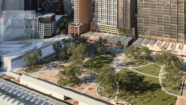 An artist’s impression of the $1.5m Queen Victoria Market redevelopment proposed by Lendlease and the City of Melbourne. Picture: Supplied