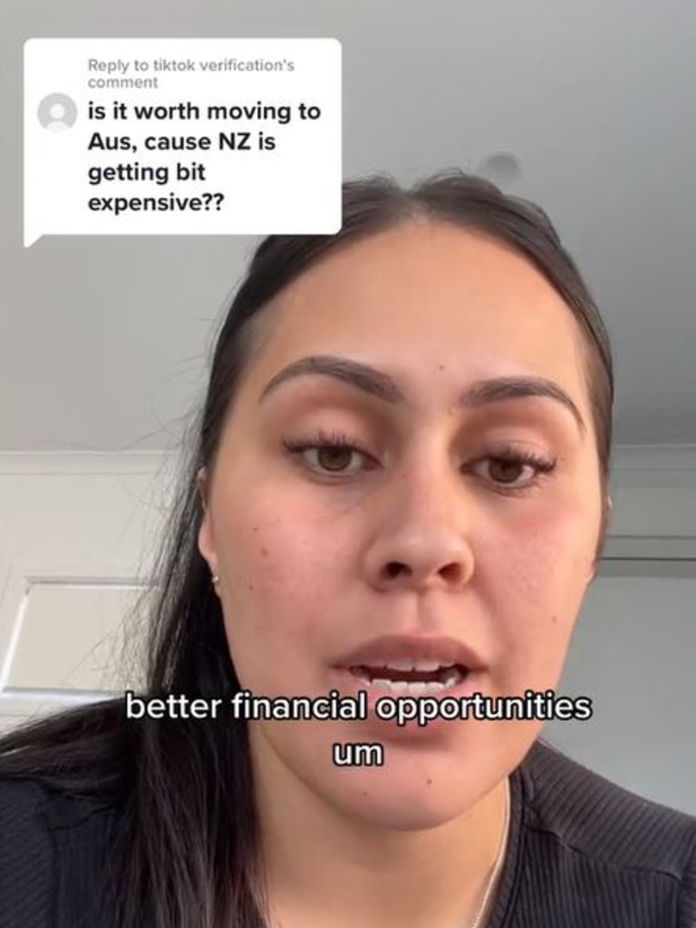 Young mum, Kiyah, moved from New Zealand to Melbourne. Picture: @kiyah.ariana/TikTok