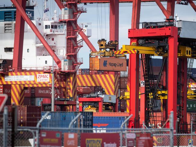 Patrick Stevedores container site at Port Botany. Pictures: Julian Andrews.