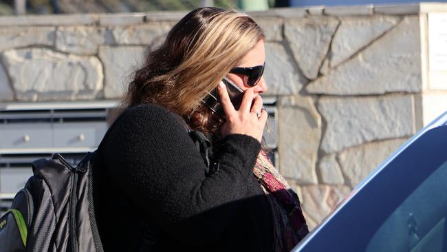 Flight Lieutenant Sharon Aldrich leaves the Defence Force Magistrates Court in Canberra on Tuesday. Picture: Blake Foden