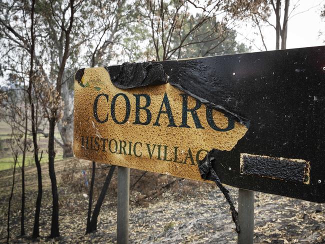 Many properties were destroyed in the small village of Cobargo on the NSW south coast.