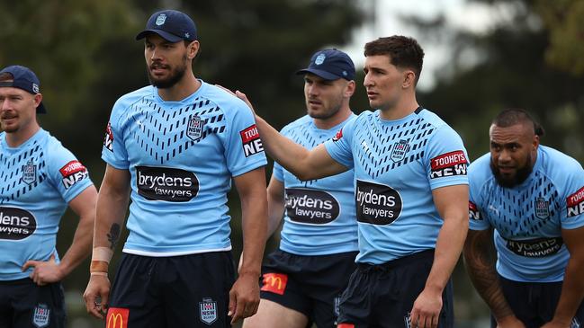 Victor Radley look on during a New South Wales Blues State of Origin training session at Hale School on June 22, 2022 in Perth, Australia. (Photo by Paul Kane/Getty Images)