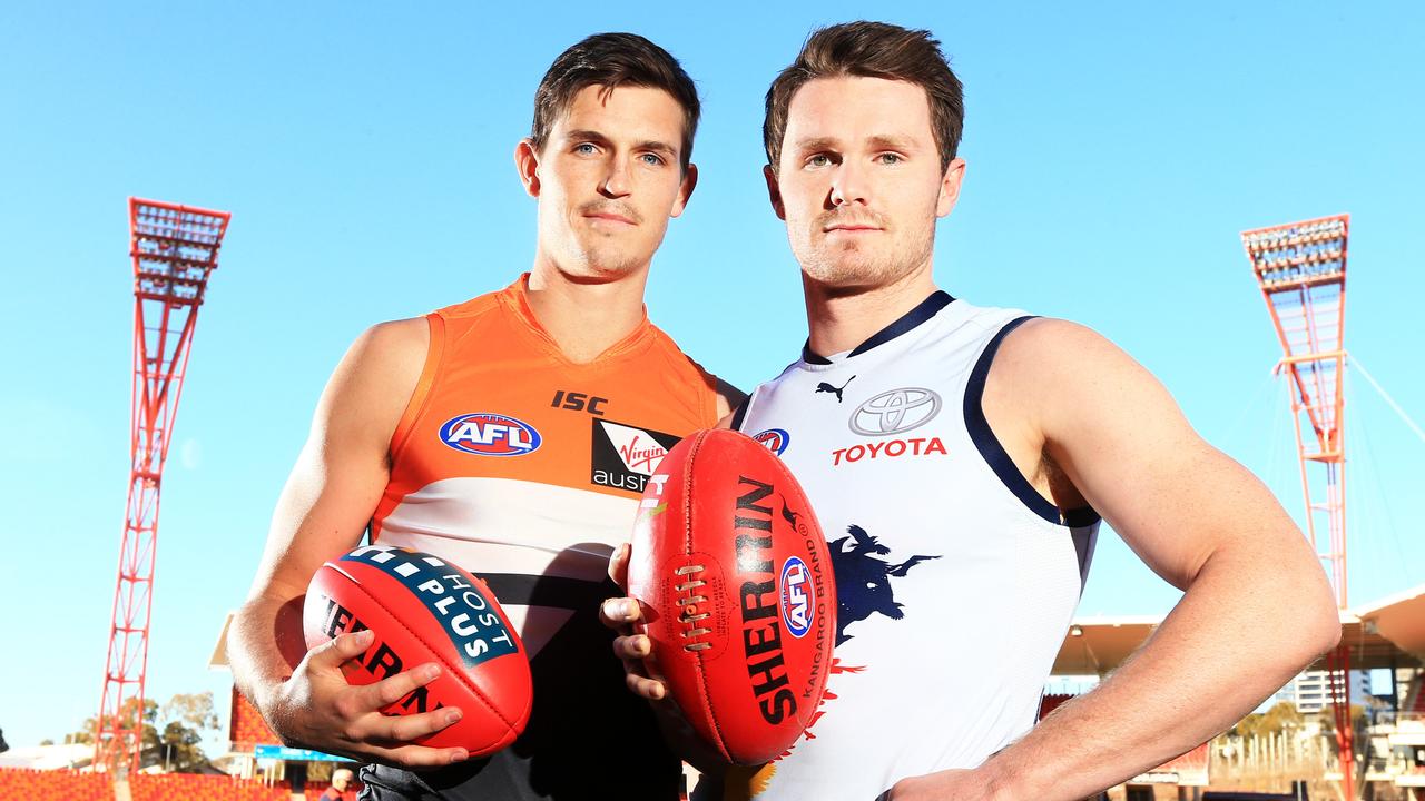 Former teammates Patrick Dangerfield and Phil Davis will be opposing  captains when Adelaide and GWS meet at Spotless Stadium