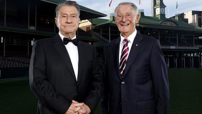 Politis alongside Ken Arthurson, both SCG Life Members. Picture: Phil Hillyard