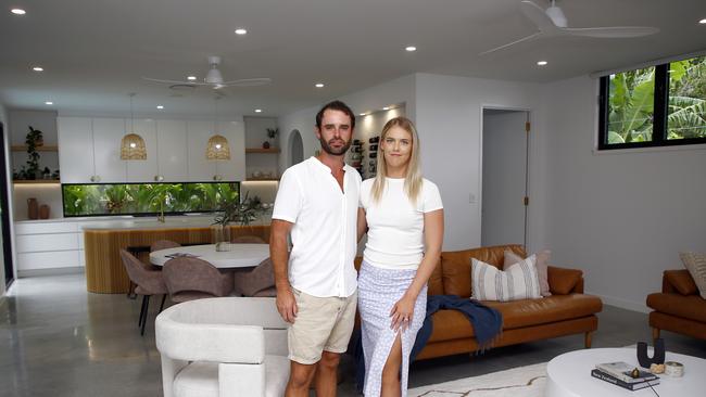 Dan and Brittany Furner, of Sublime Projects, have listed their newly renovated property in Burleigh Waters. Picture: Tertius Pickard