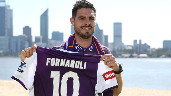 Perth Glory recruit Bruno Fornaroli at the South Perth foreshore. Picture: Getty Images