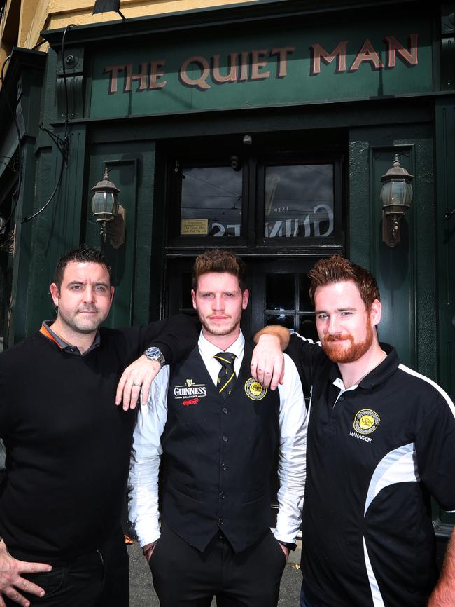 Manager James Gallagher with staff Thomas Moore and John Boyce. Picture: Rebecca Michael