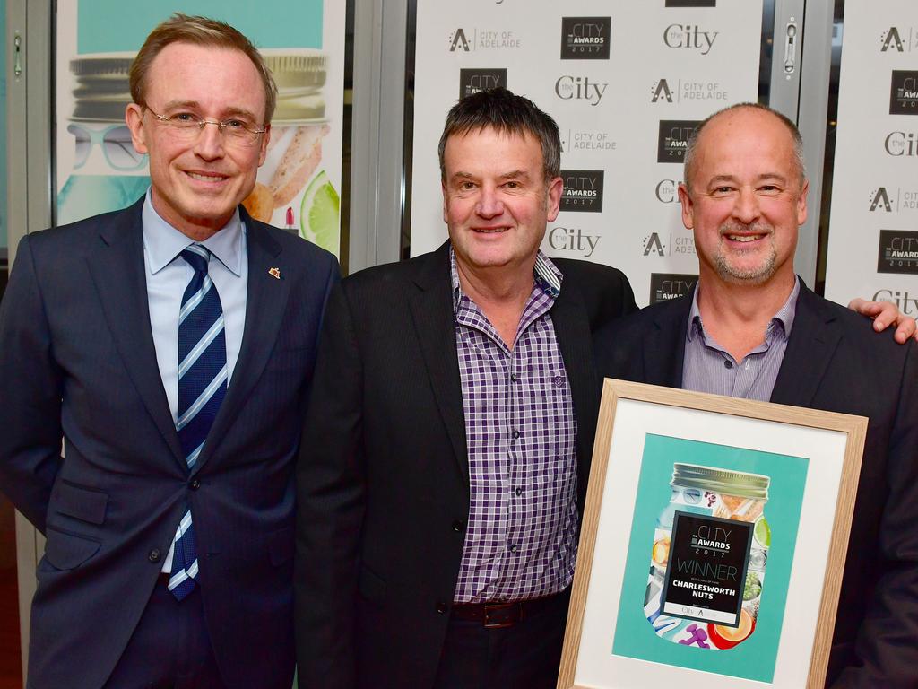 Lord Mayor announces Charlesworth Nuts as our newest edition to The City Awards Retail Hall of Fame at The City Awards 2017 at Keith Murdoch House in Adelaide. Picture: Keryn Stevens