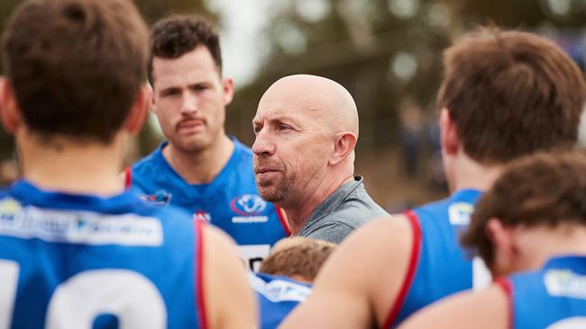 Roy Laird coaching Central District during a game earlier this year. Picture: Matt Loxton