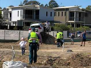 A man was transported to the Sunshine Coast University Hospital with a chest injury following a crash at Tewantin this morning.