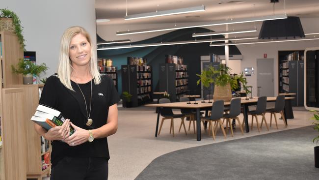 The new Ipswich Central Library will open on December 7. Library officer Sarah Francis.