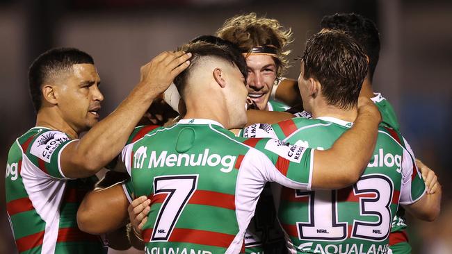 The Rabbitohs made a statement in their Round 1 win over Cronulla but it came at a cost, with several players going down injured. Picture: Getty Images.