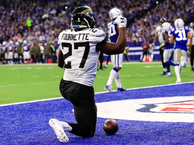 Leonard Fournette #27 was a big ‘in’ for the Jacksonville Jaguars last week. Picture: Getty Images