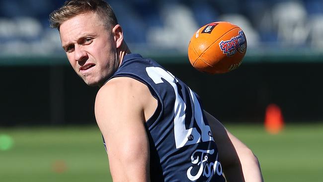 Mitch Duncan at Cats training. Picture: Alison Wynd