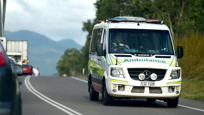 Ambulance crews are on scene at a serious crash south of Cairns.