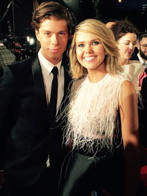 Instagram pic of Michael Pell at the Logies with Sunrise weather presenter Edwina Bartholomew.